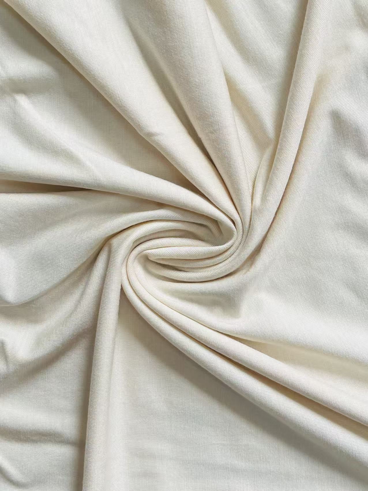 Ivory Cotton Jersey Fabric