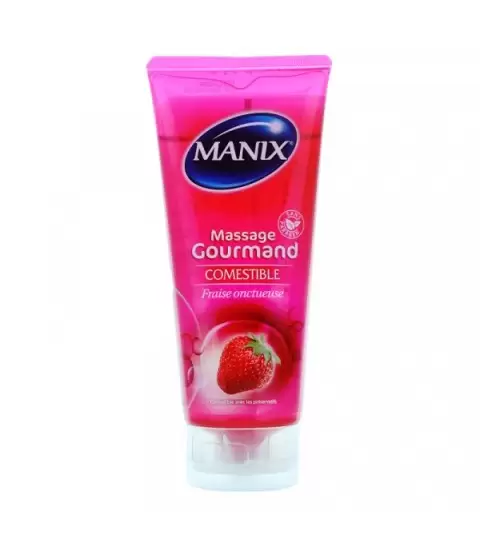 Manix Gel Massage Gourmand Fraise – 200 ml