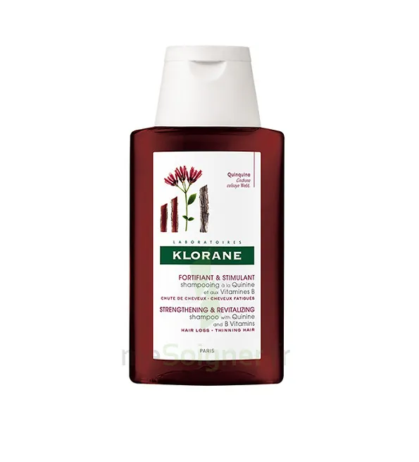 Klorane – Shampoing fortifiant à la Quinine & Edelweiss BIO – Chute de cheveux, cheveux fatigués 200 ml