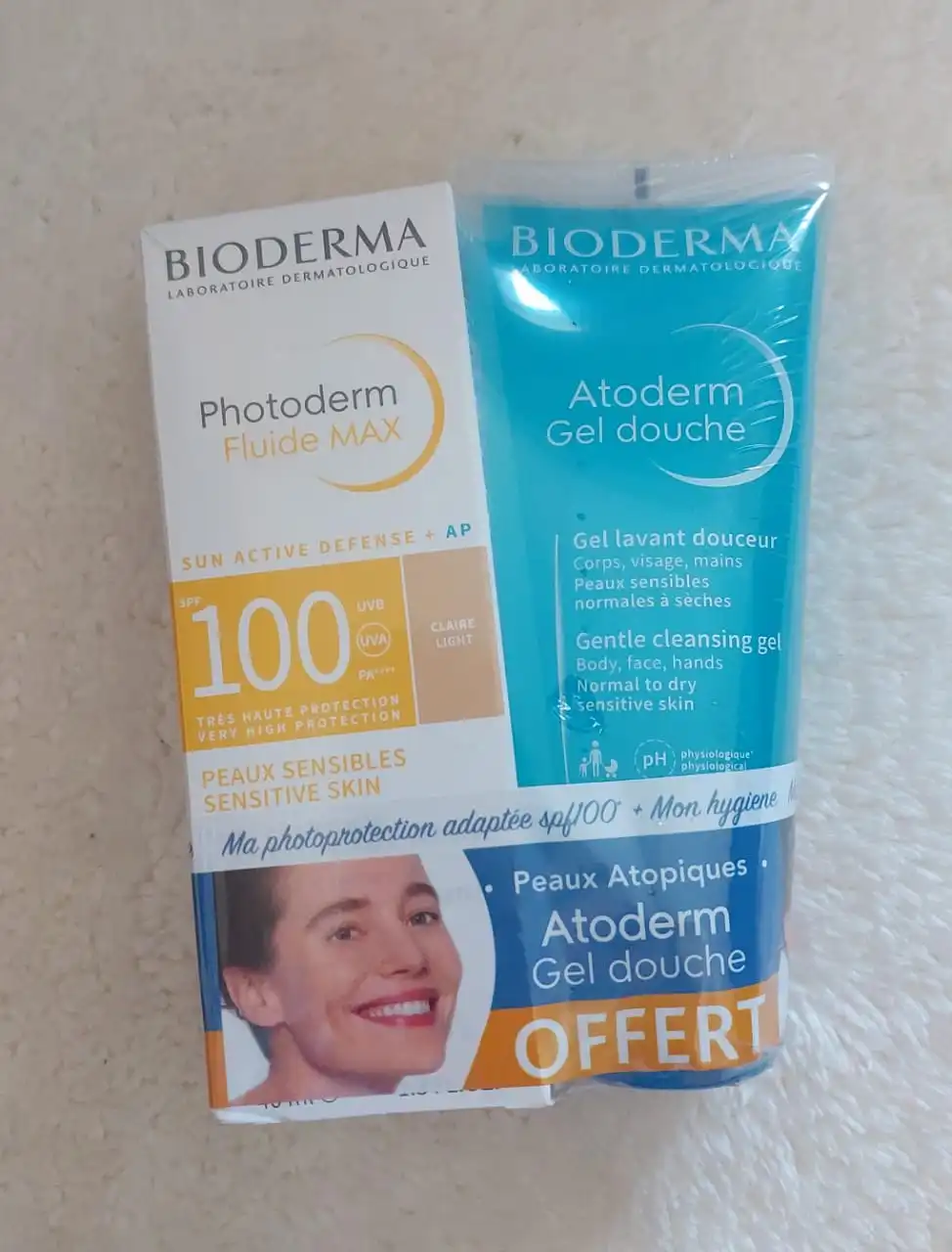BIODERMA PHOTODERM FLUIDE MAX SPF 100 TEINTE CLAIRE + EU MICELAIRE H2O