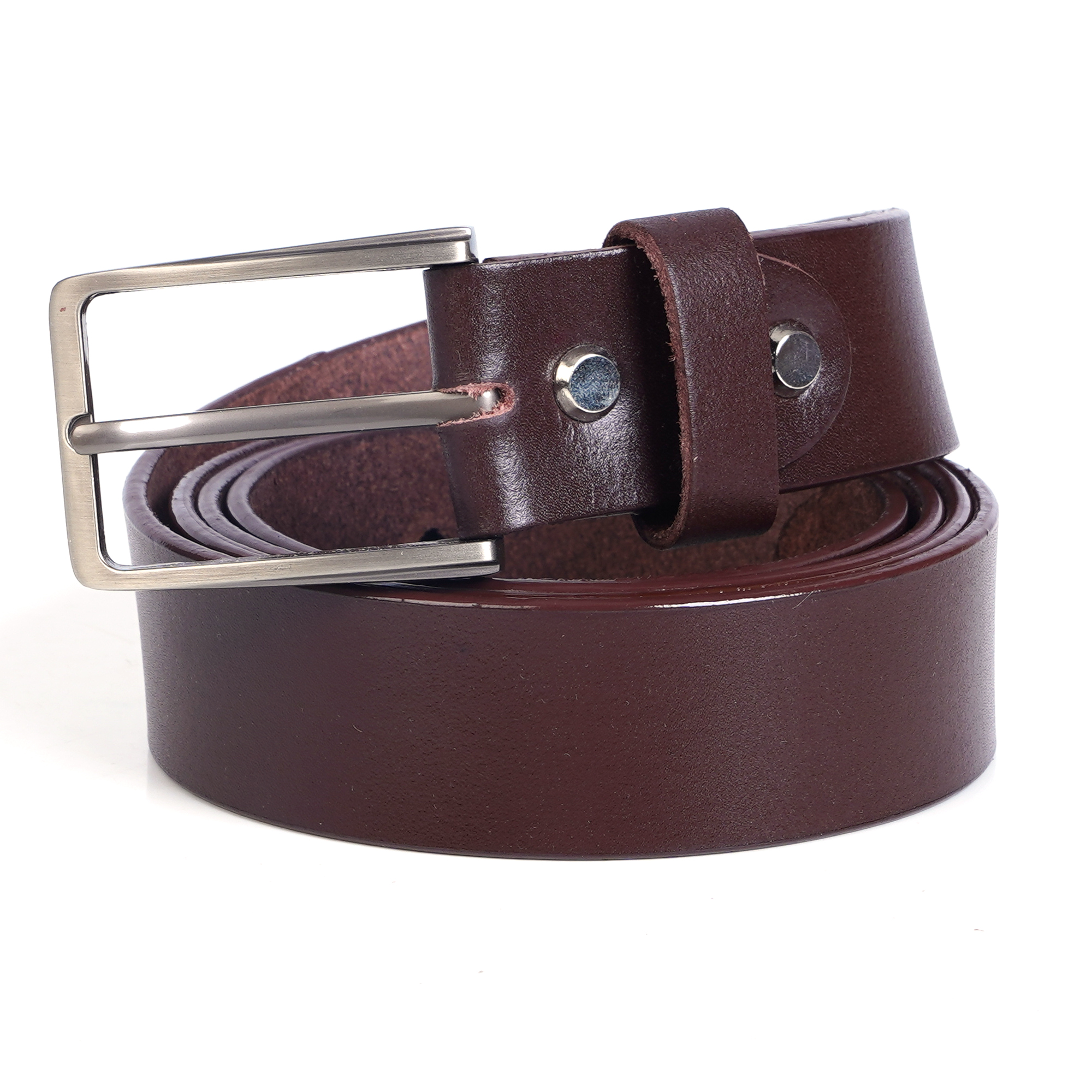 VAUXLEA Men Classic Brown Leather Belt