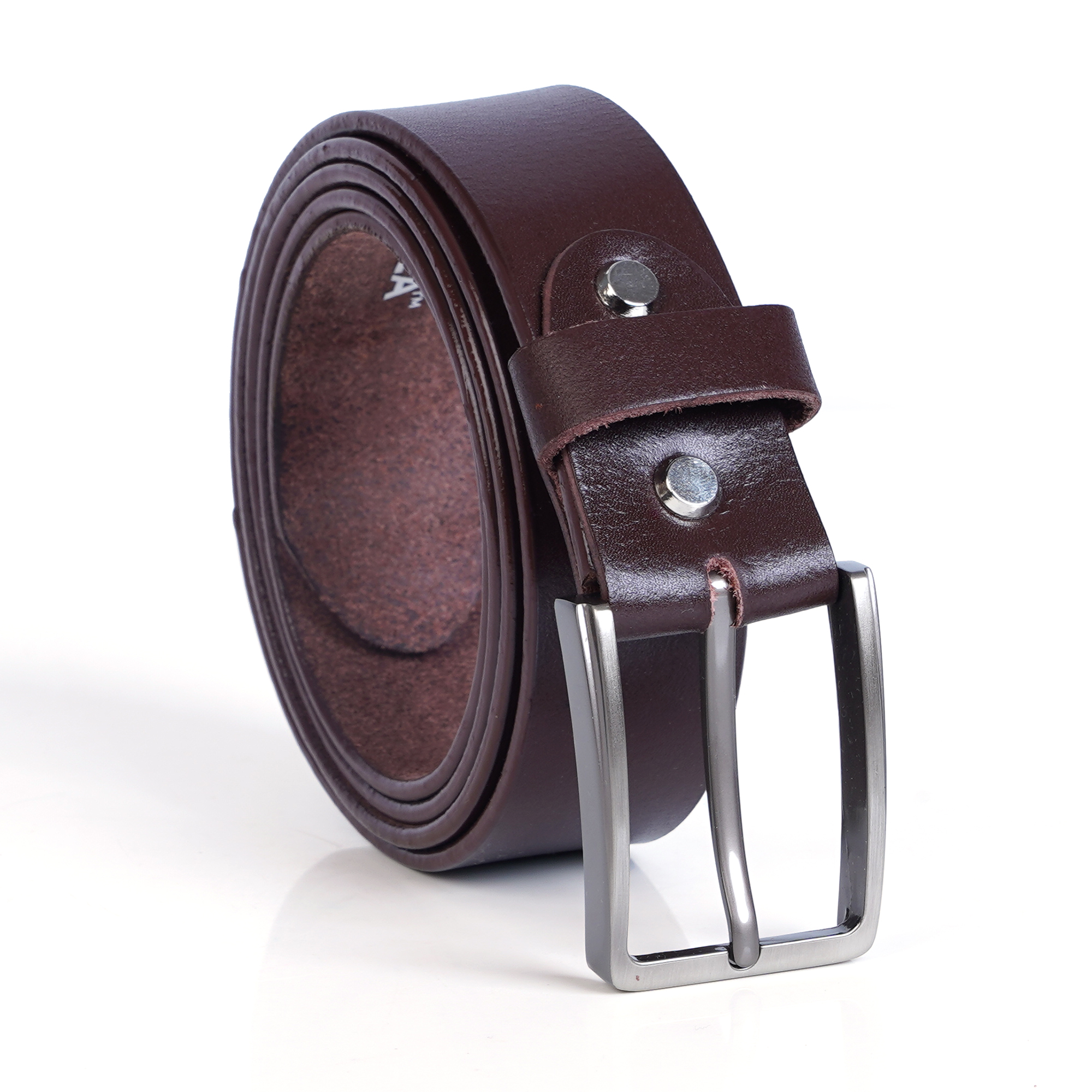 VAUXLEA Men Classic Brown Leather Belt