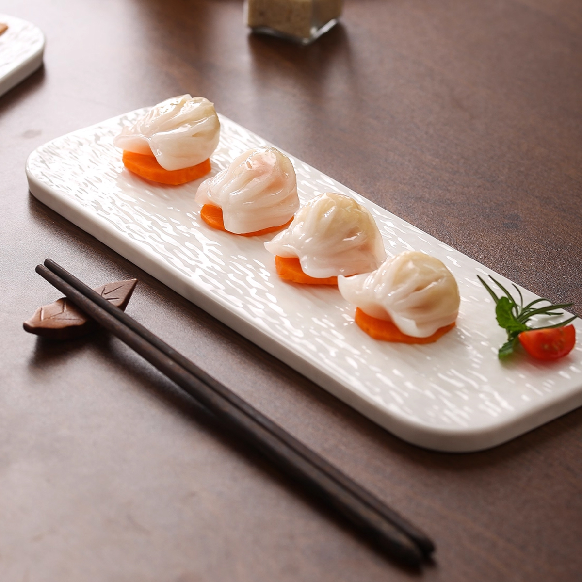 Hive Mind 長角皿 スレートプレート ストーン調 刺身皿 ステーキ皿 陶器製 電子レンジ・食洗機対応 (2枚セット, 25.5cm×10cm)