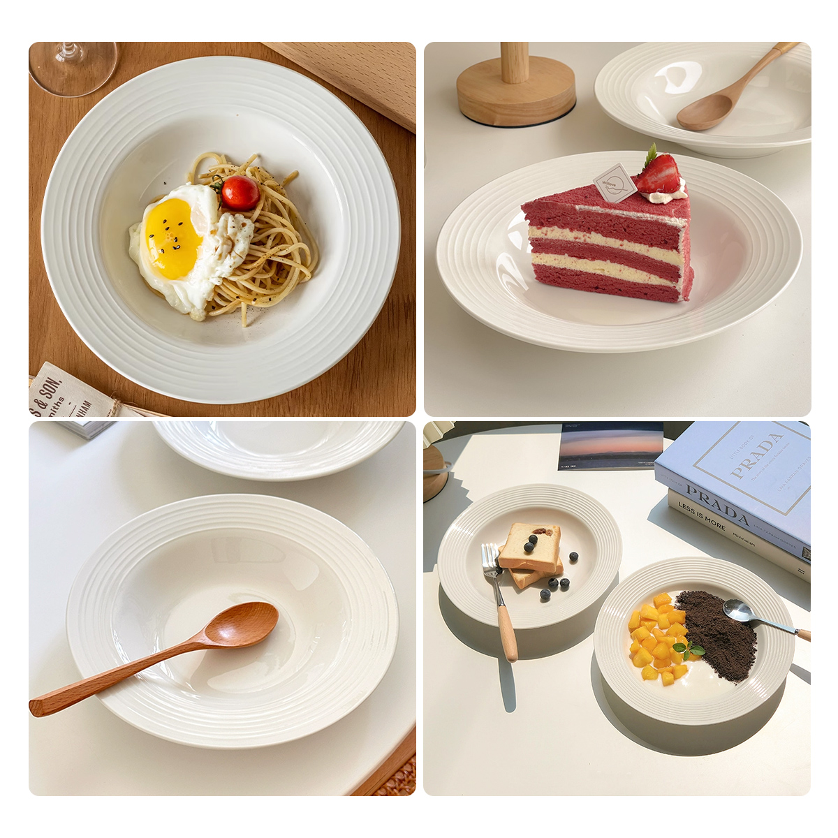 Hive Mind プレート 21cm 深皿 カレー皿 パスタ皿 シチュー皿 4枚組 