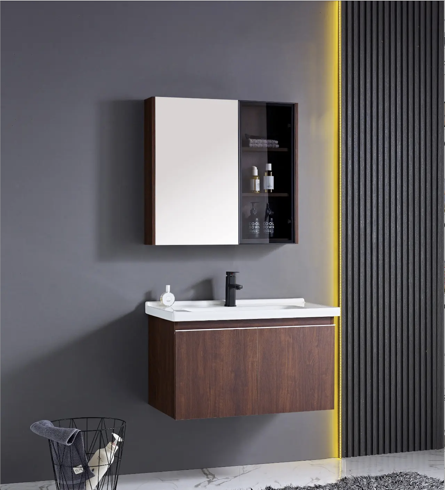 Plywood bathroom cabinet