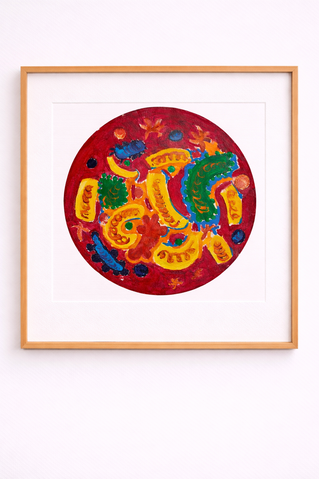 Abstract Red Circle Art Print