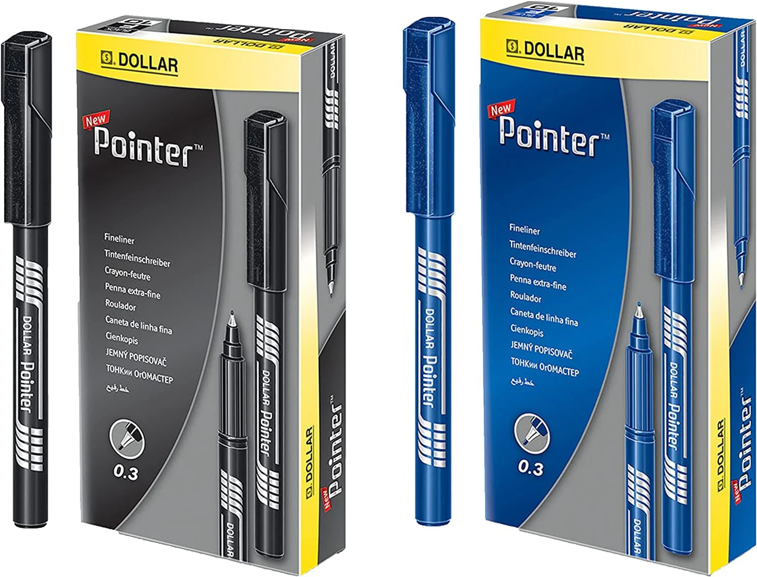 Dollar Pointer Fineliner Pen (Pack of 10)