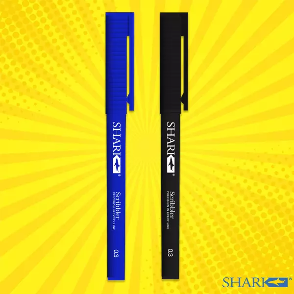 SHARK Scribbler Fine Liner Pens (Pack of 10)