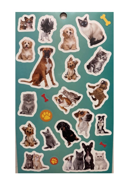 Set de stickere cu câini și pisici