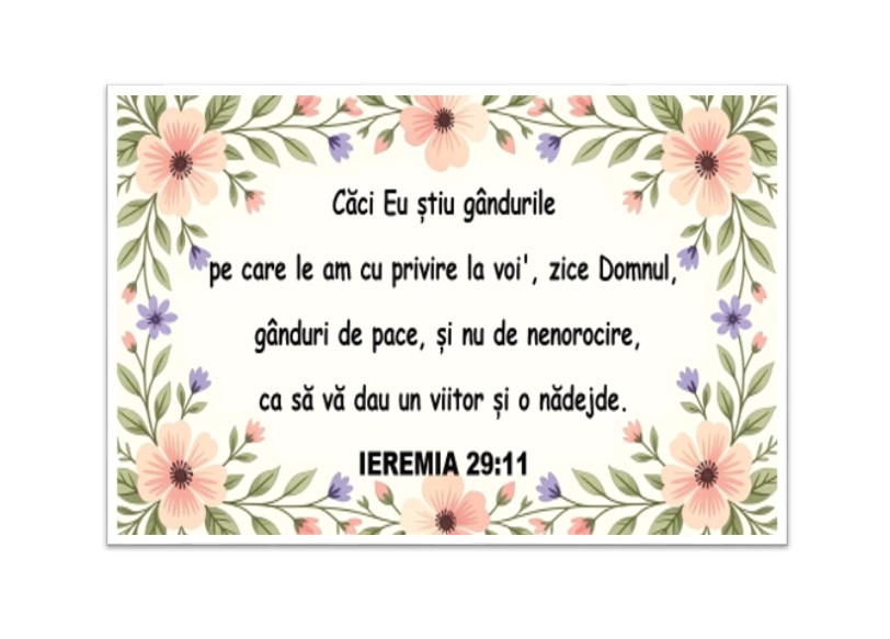 Magnet de frigider Ieremia 29:11