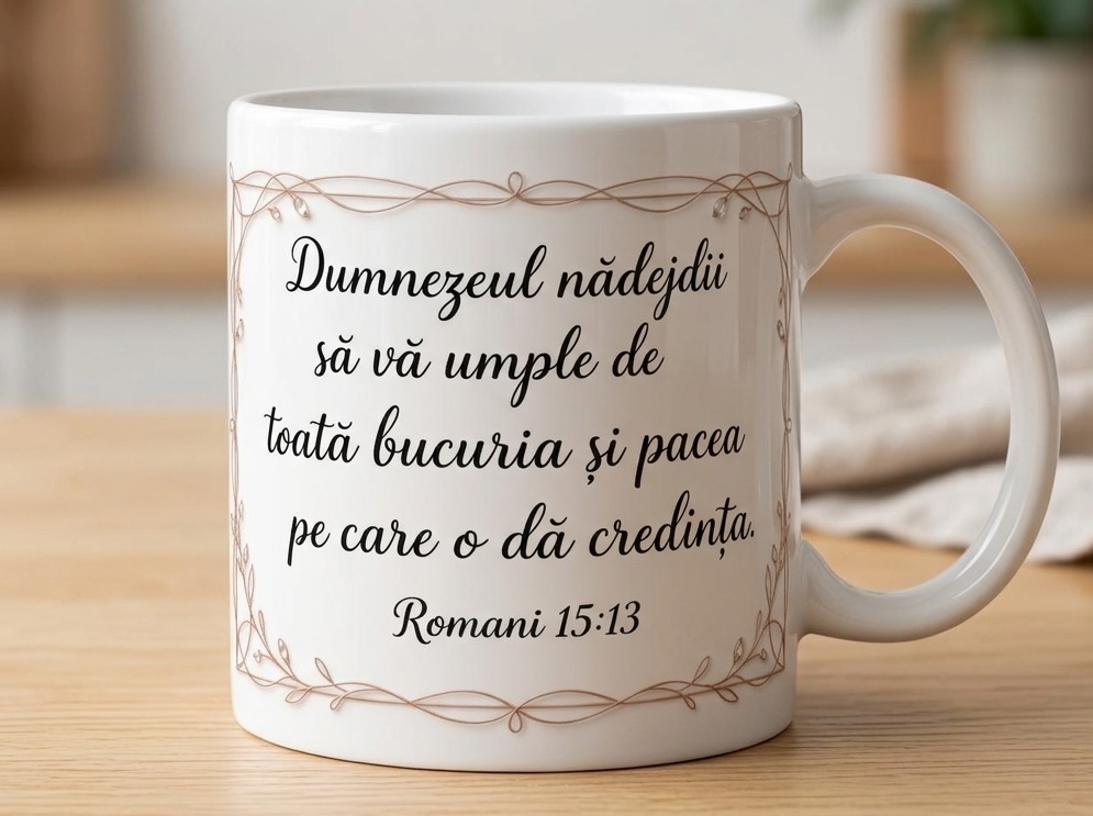 Cană personalizată Romani 15.13
