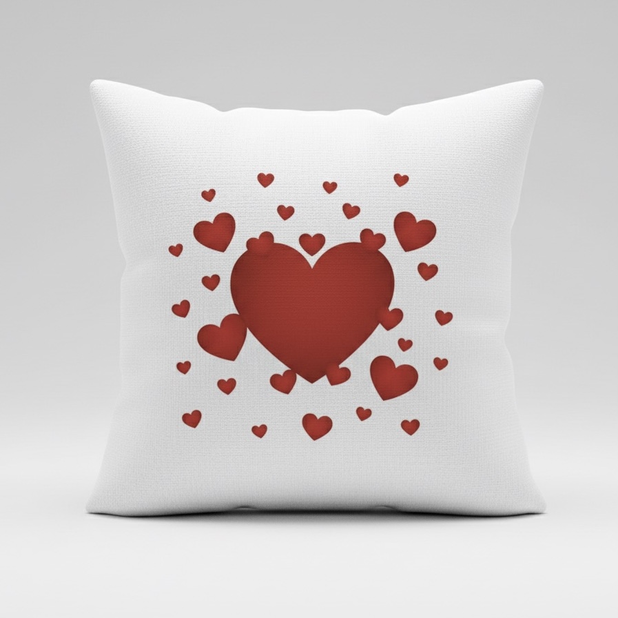 Pernă cu inimioare 40x40 cm