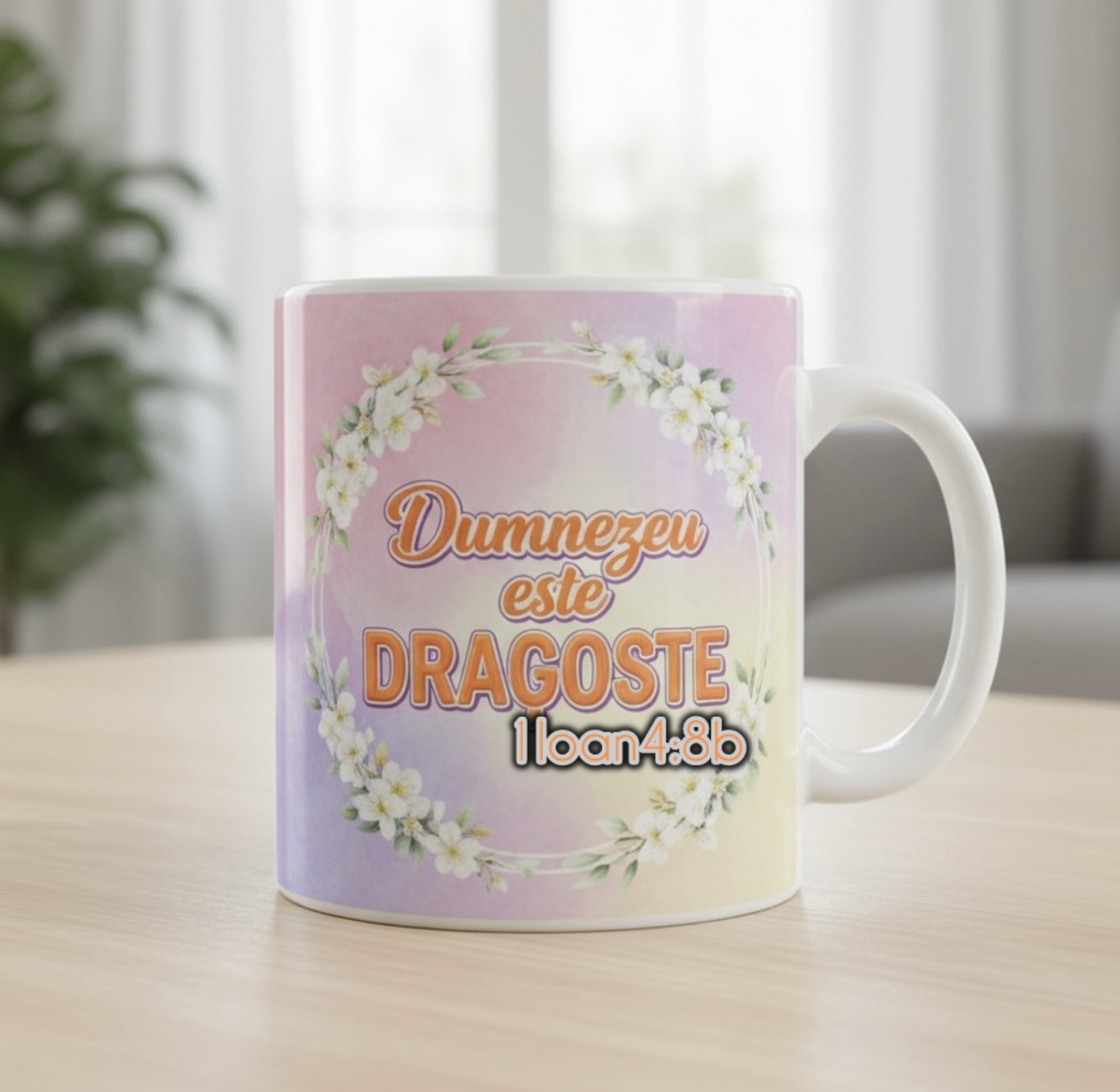 Cană personalizată 1Ioan 4:8b