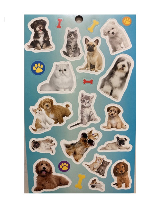 Stickere autocolante cu câini și pisici