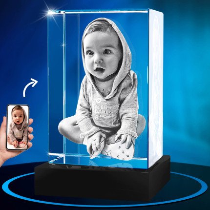 3D Crystal Rectangle Custom Photo