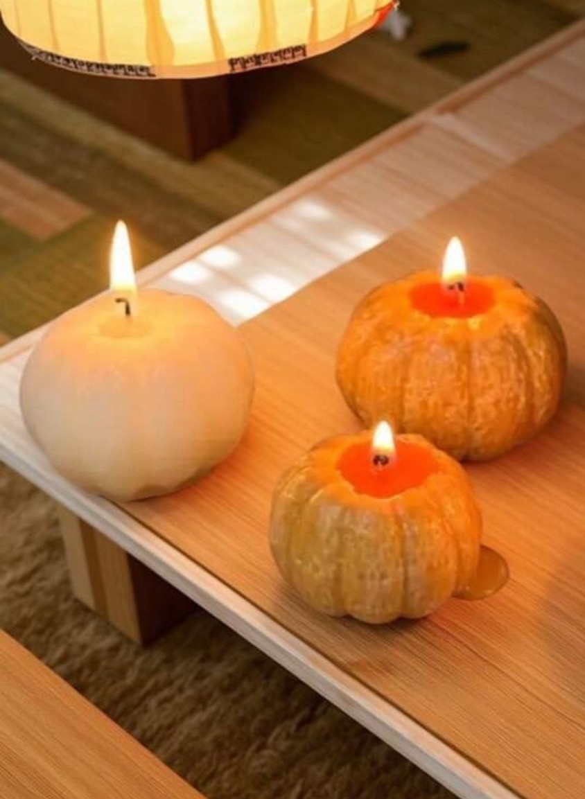 Pumpkin Halloween Candles (Pack of 3)