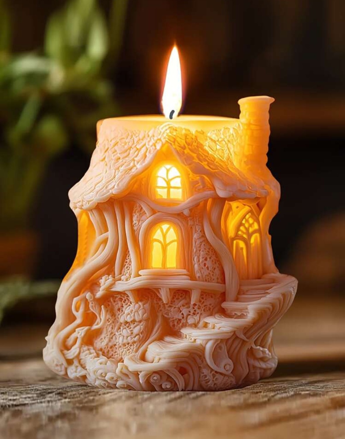 Halloween Spooky House Candle