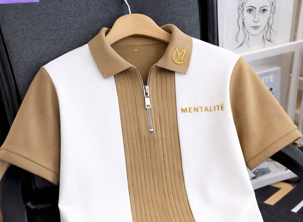 Polo zippé 'Mentalité'