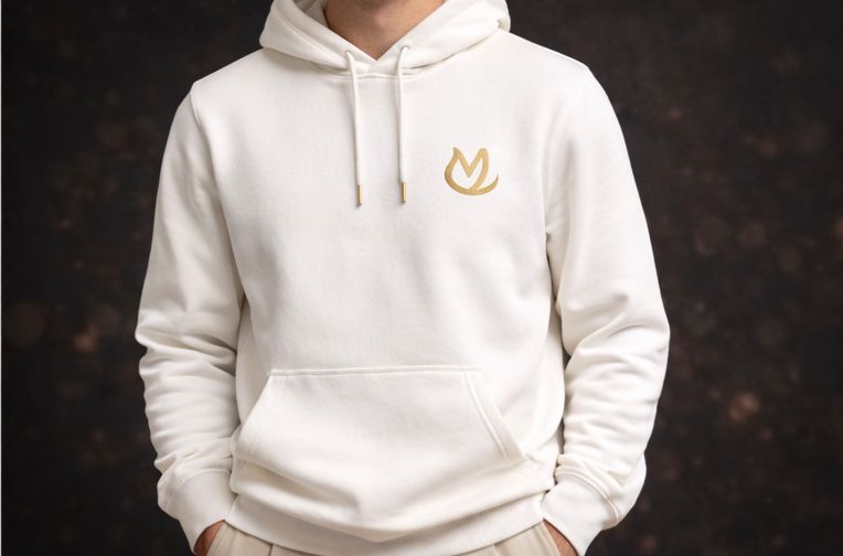 Sweat à capuche blanc