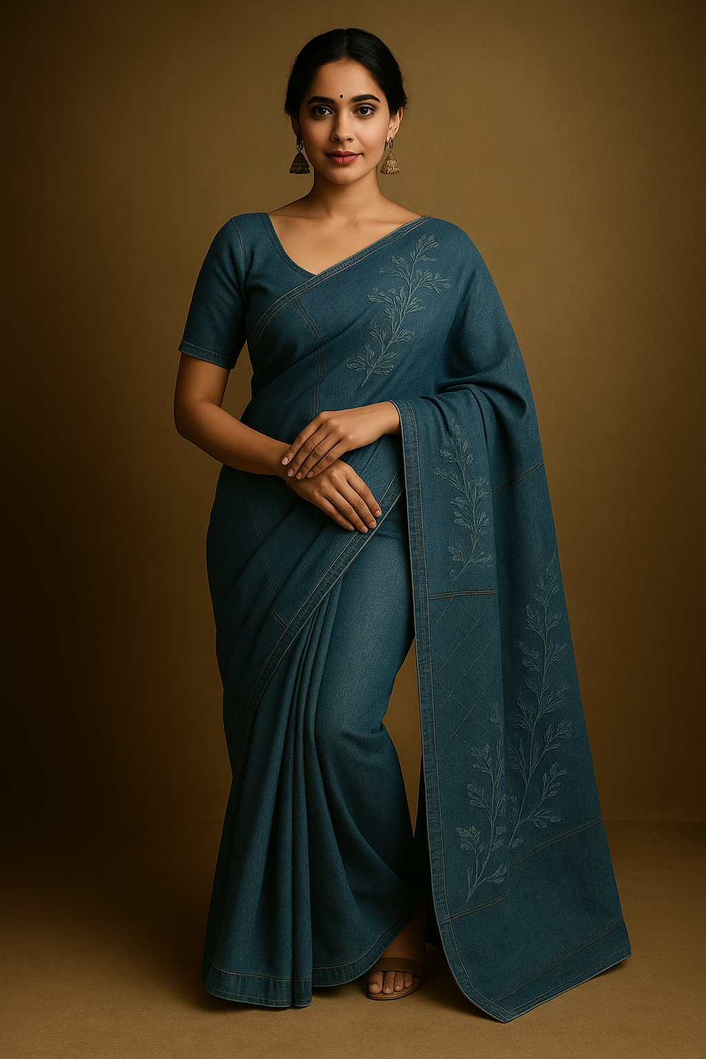 Elegant Teal Saree