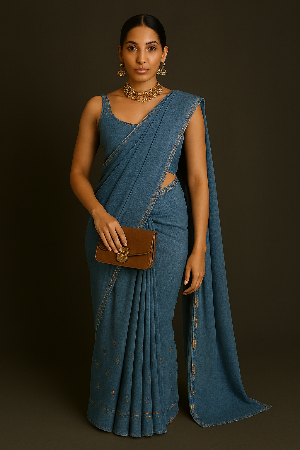 Elegant Blue Saree