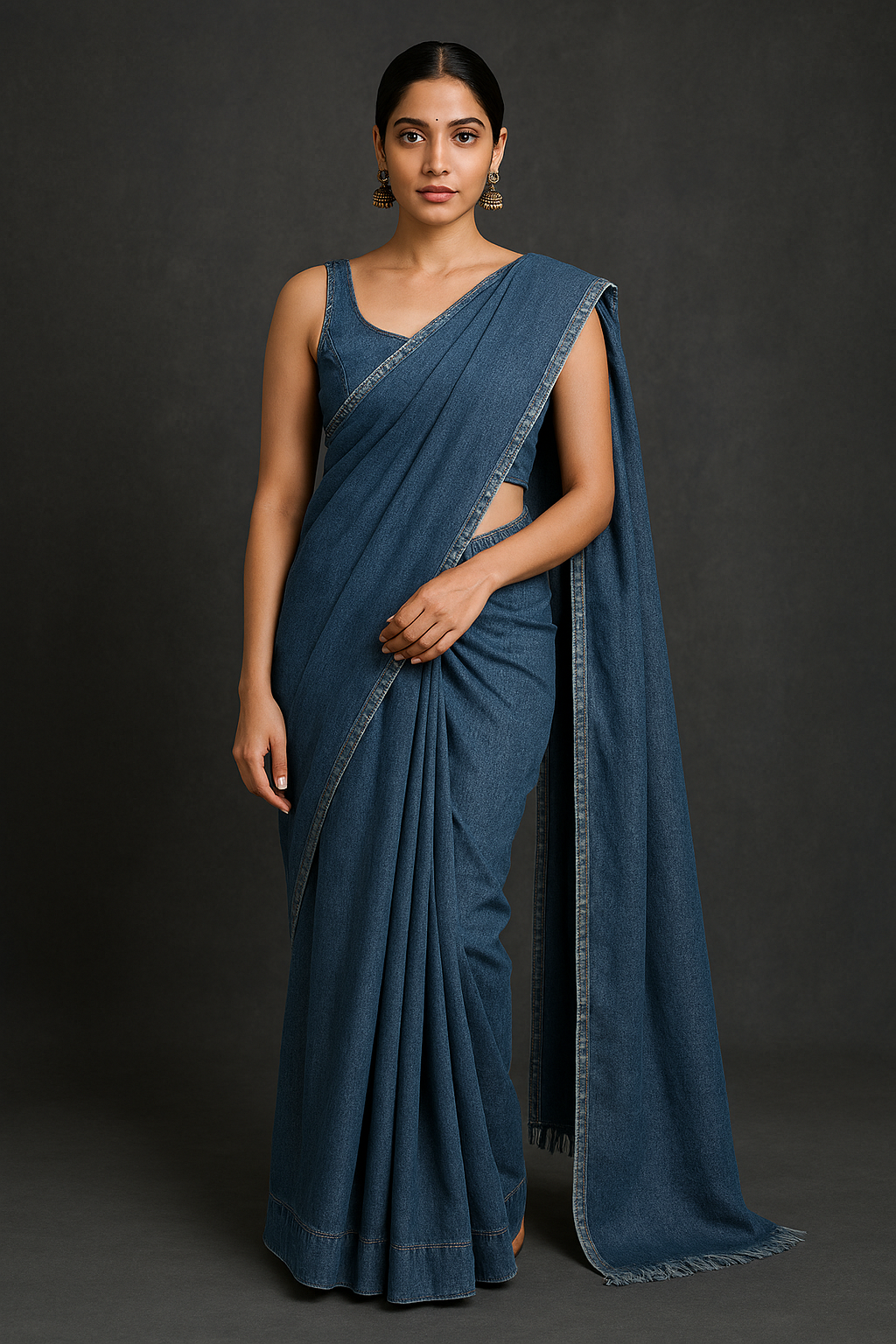 Denim Saree
