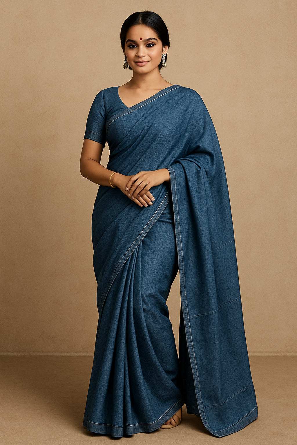 Classic Denim Saree