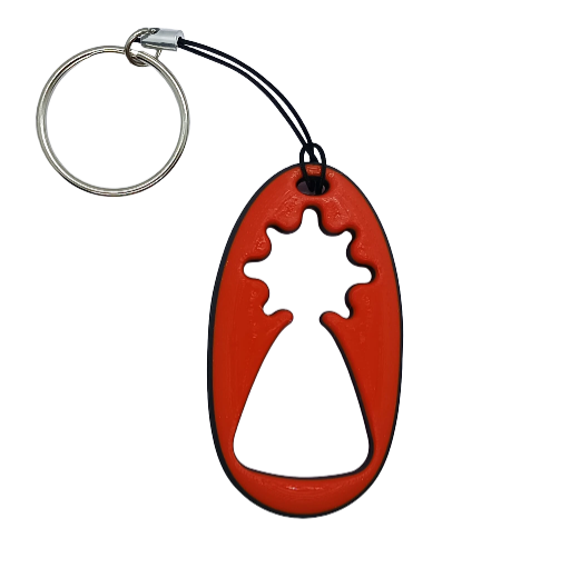 Llavero rojo-negro