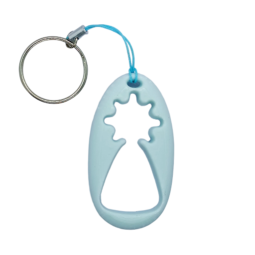 Llavero azul claro
