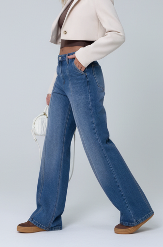 PANTALON MOM FLARE 065358