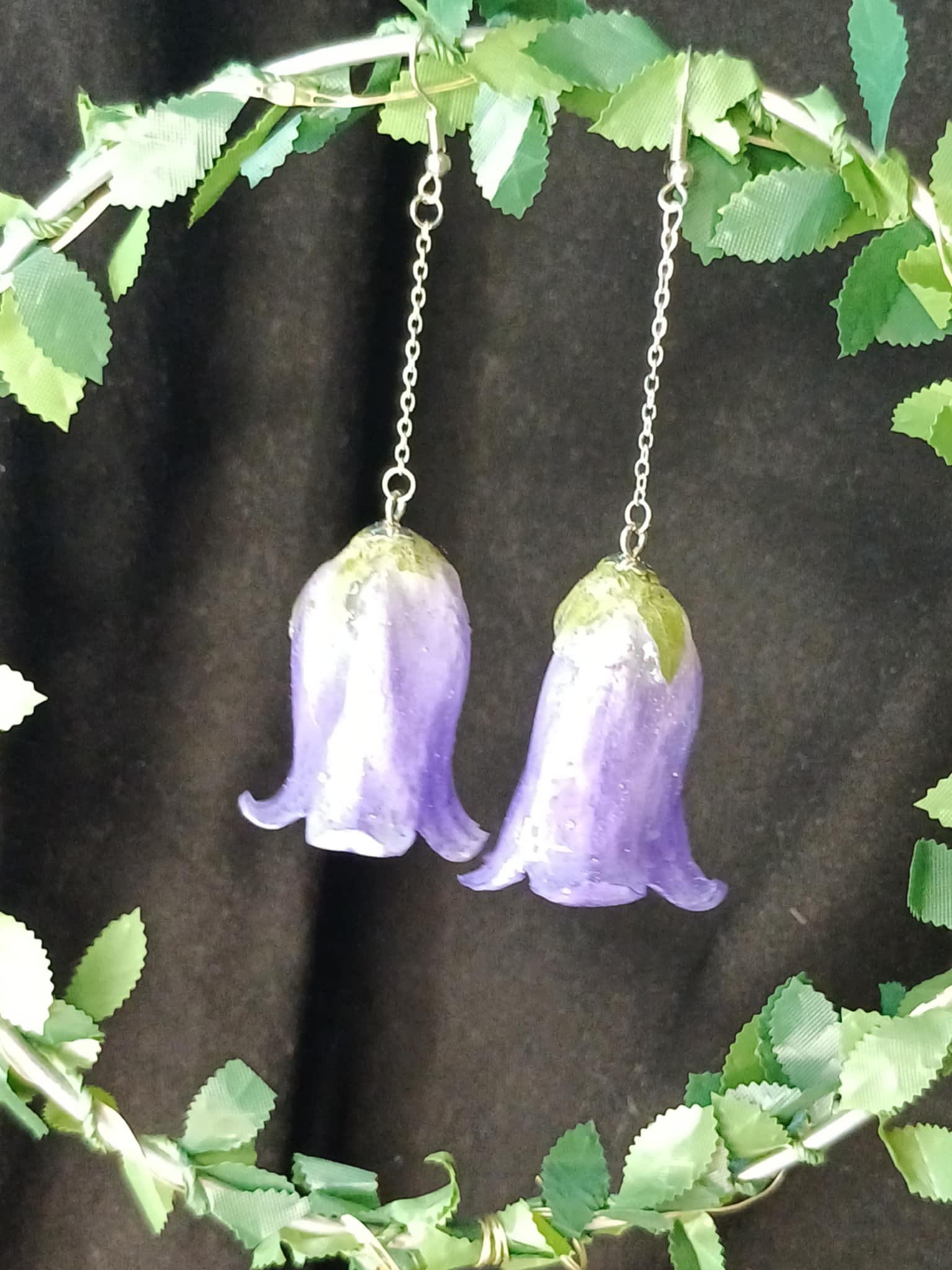 Boucles fleurs de Campanules mauve