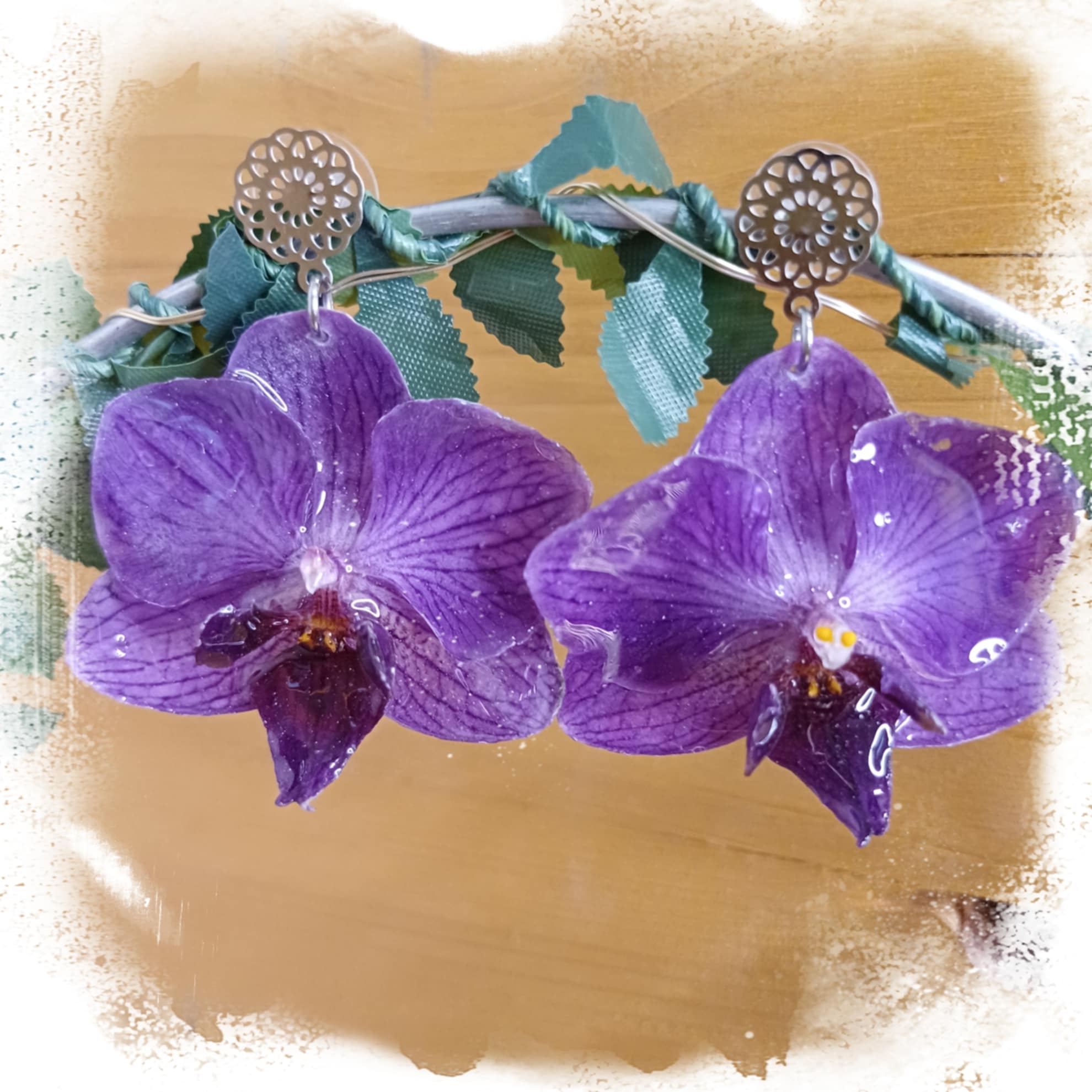 Boucles orchidées mauves