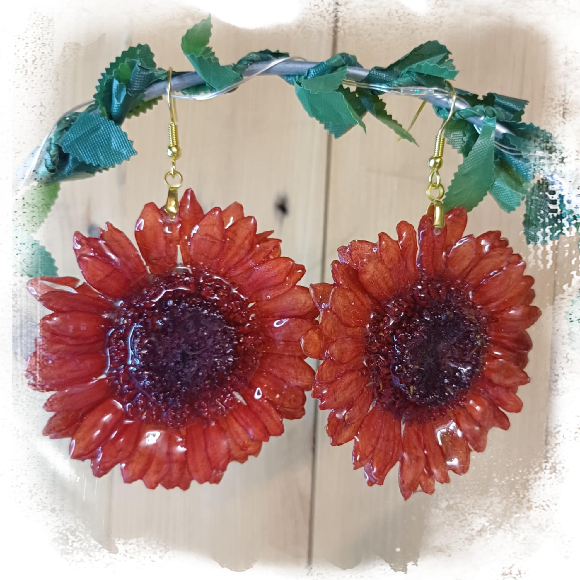 Boucles Gerbera orange