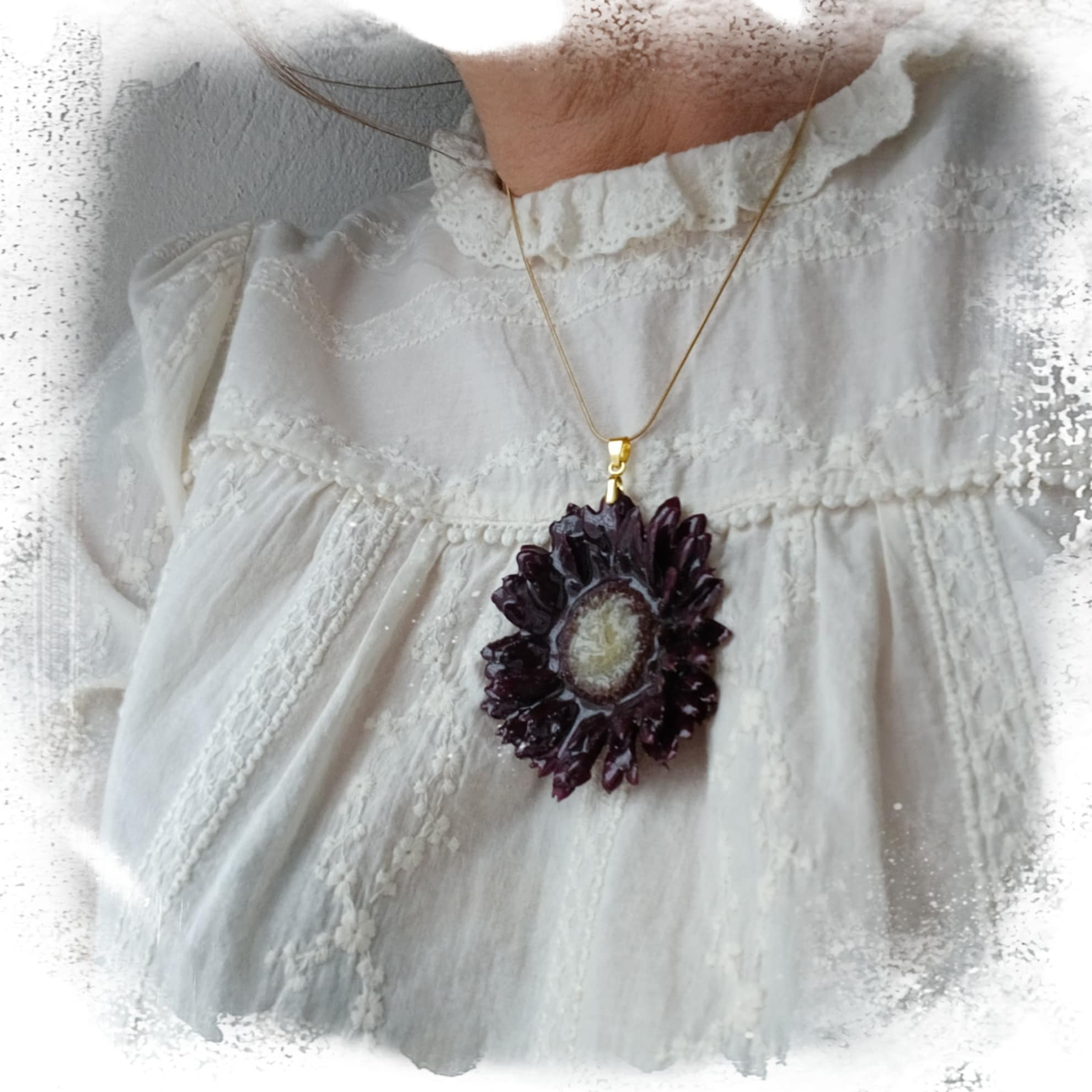 Collier Gerbera pourpre