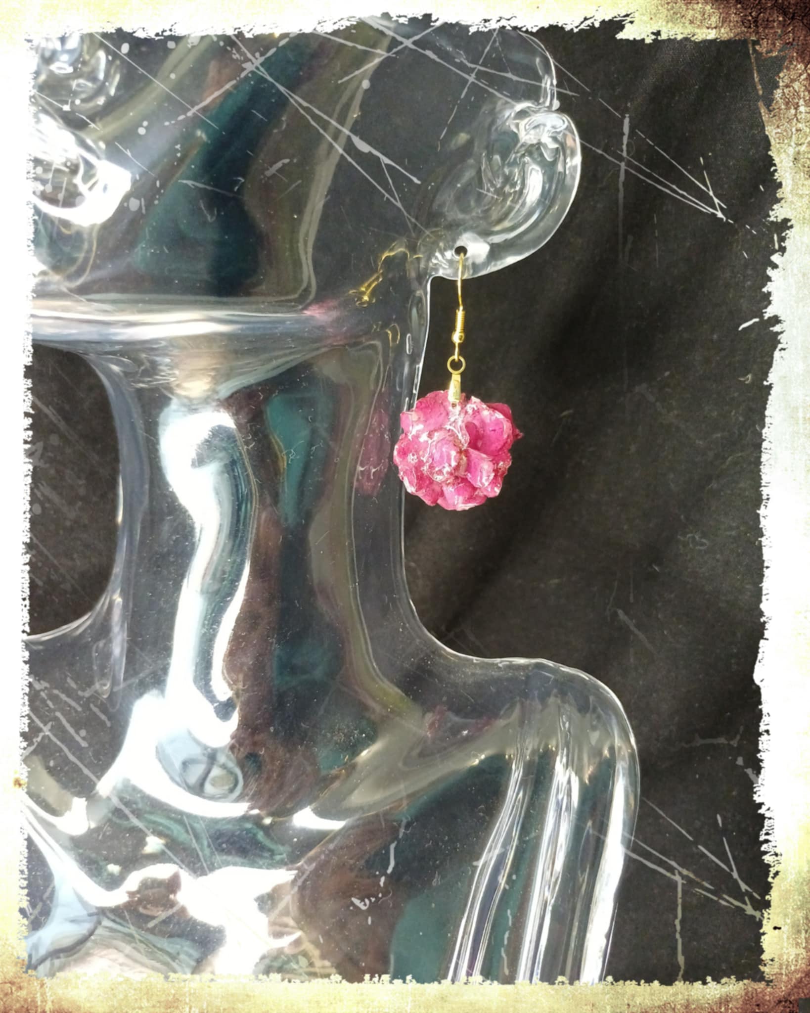 Boucles mini Roses rouges