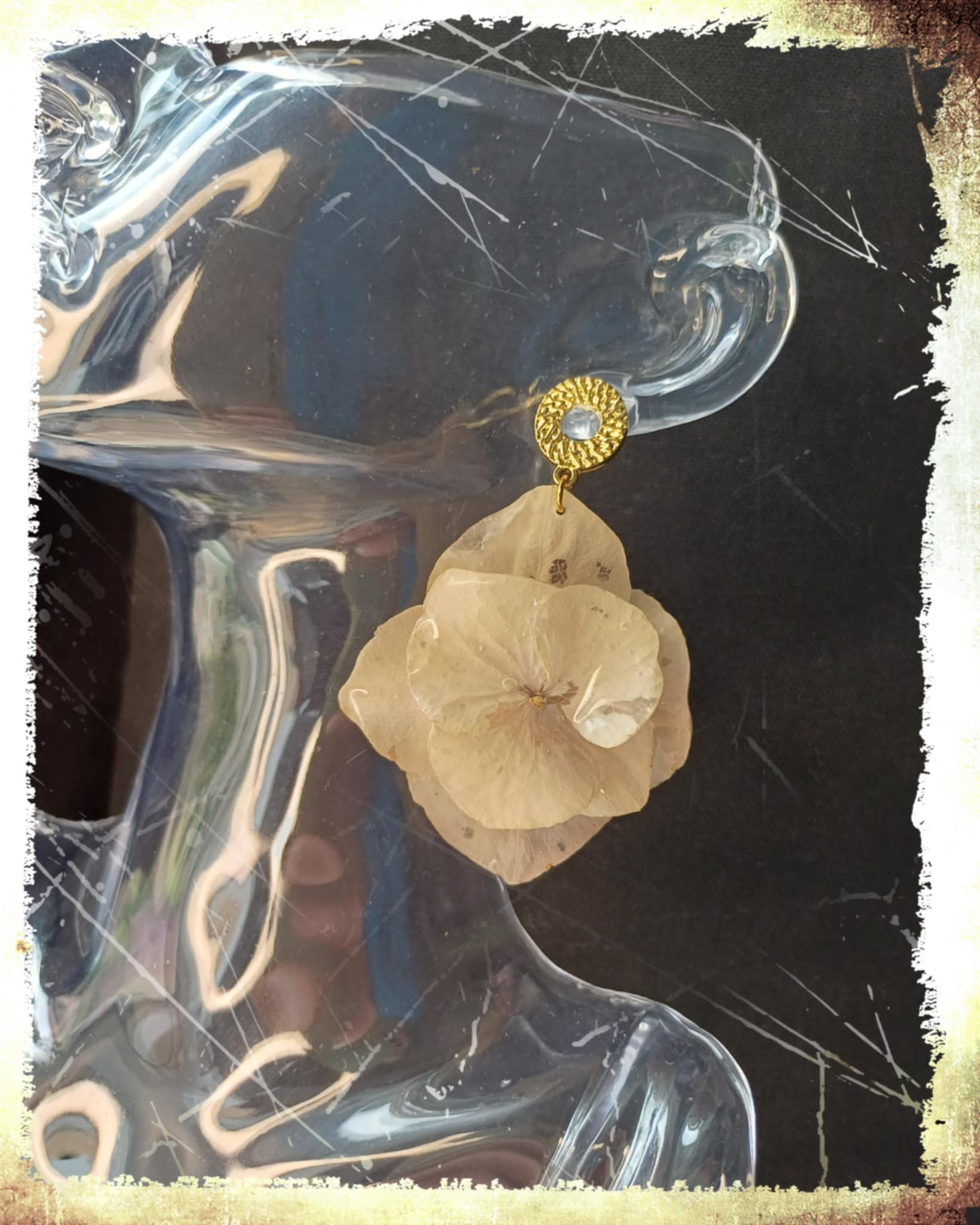 Boucles fleurs d'hortensia