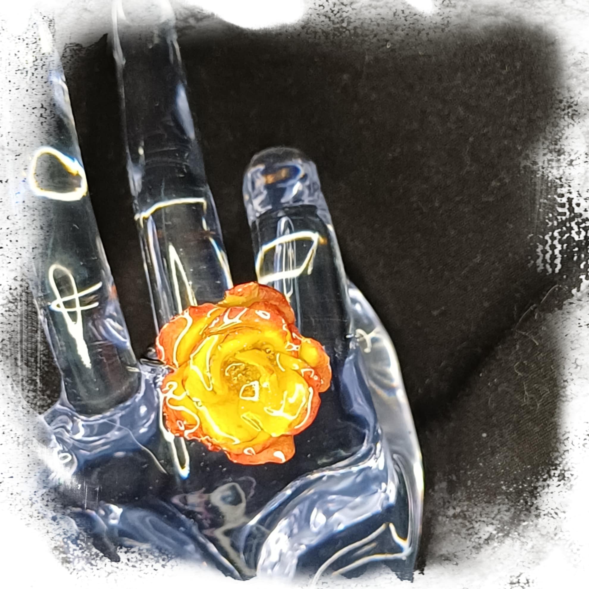 Bague Rose jaune et rose foncé