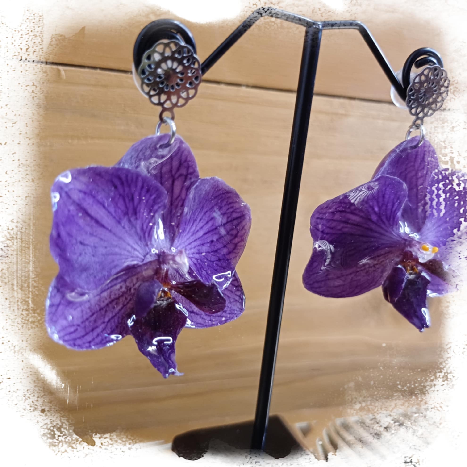 Boucles orchidées mauves