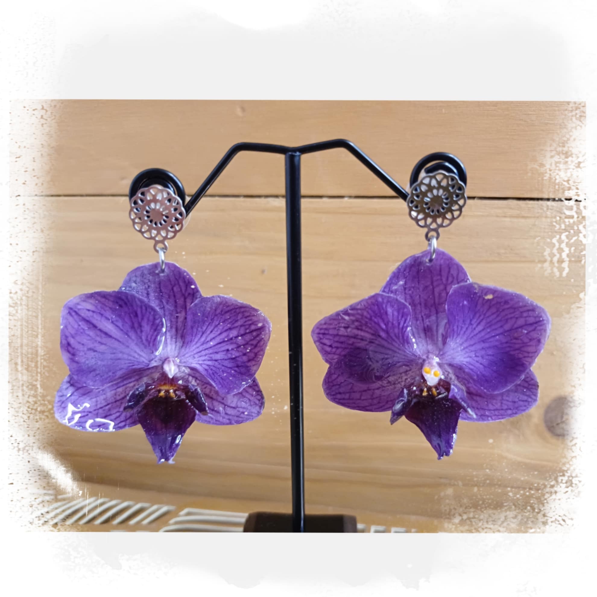 Boucles orchidées mauves