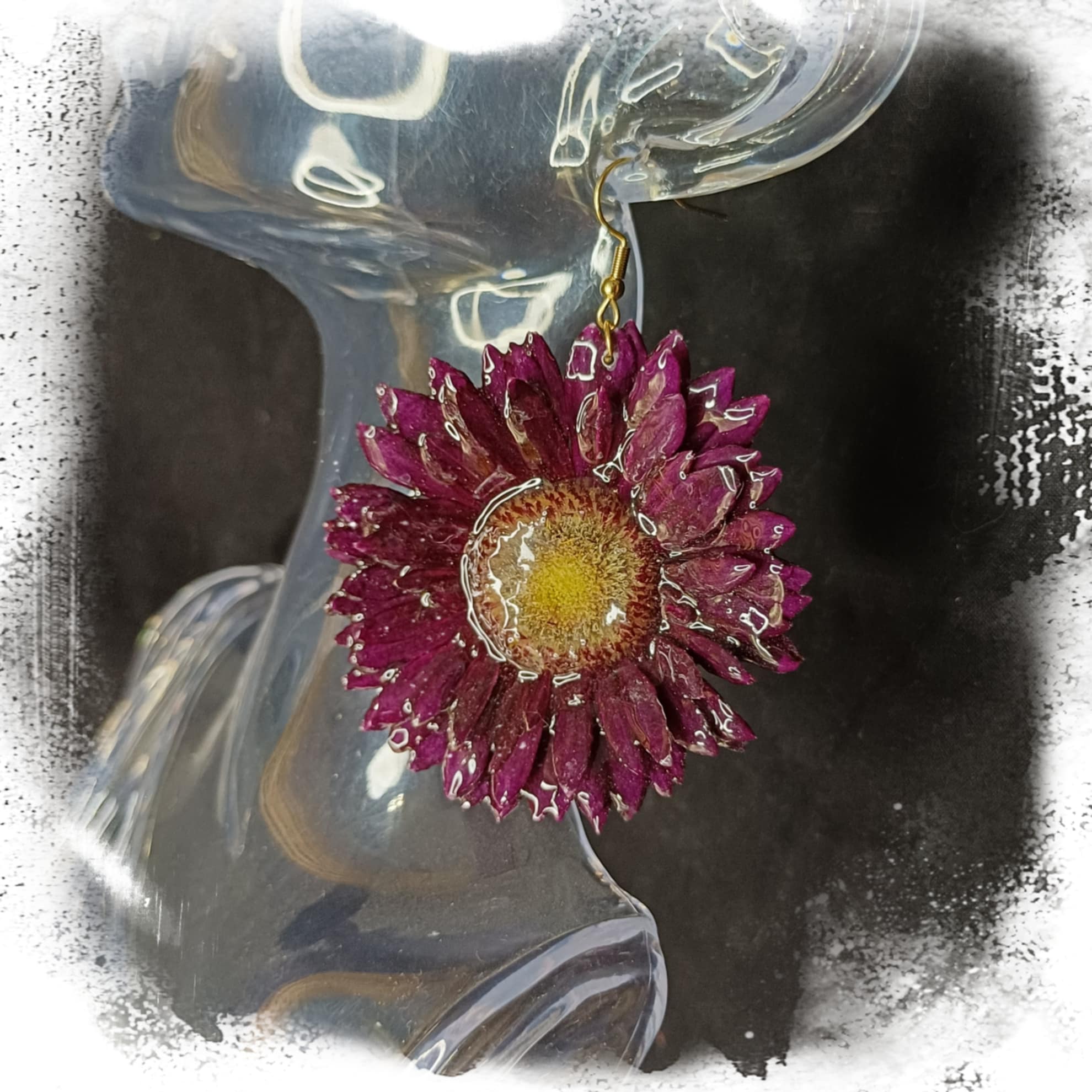 Boucles gerbera pourpres