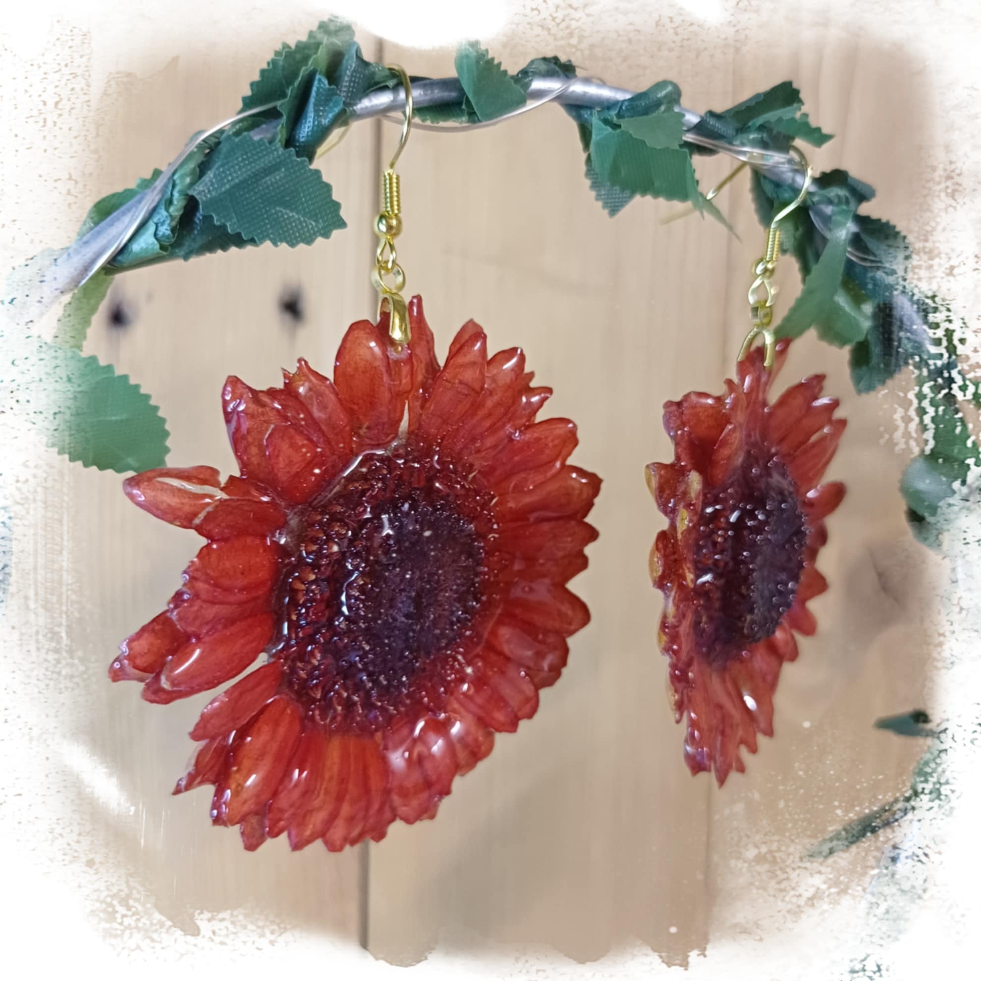 Boucles Gerbera orange