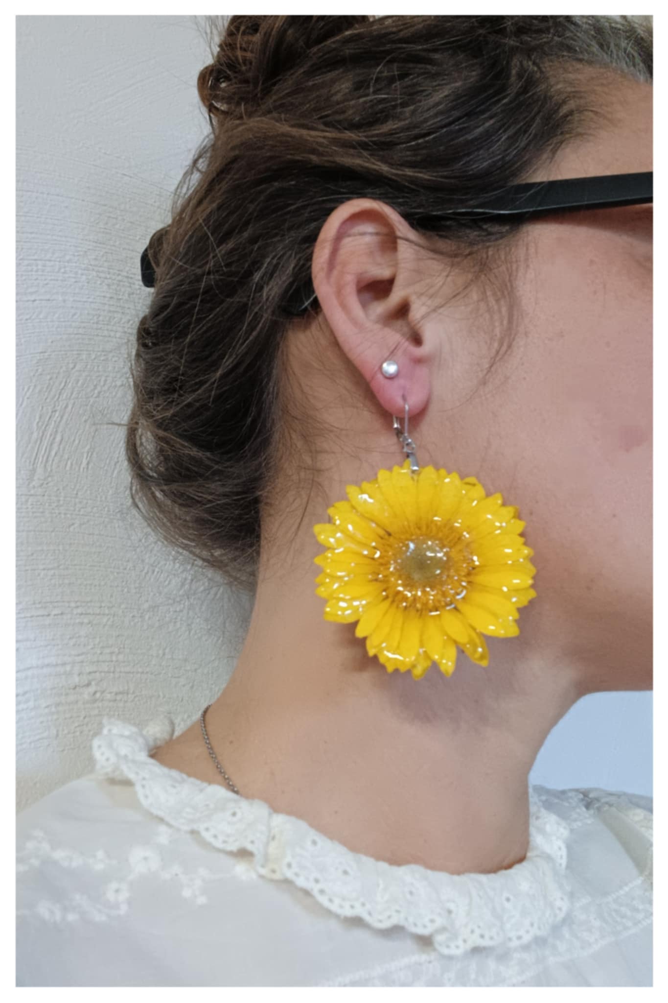 Boucles Gerbera jaunes