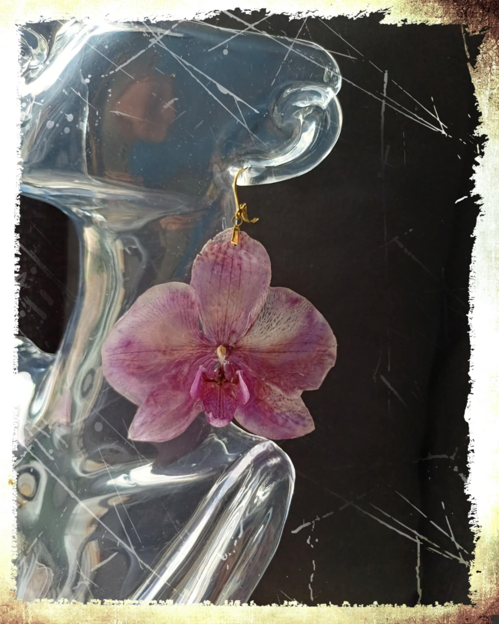 Boucles grosses Orchidées mauves