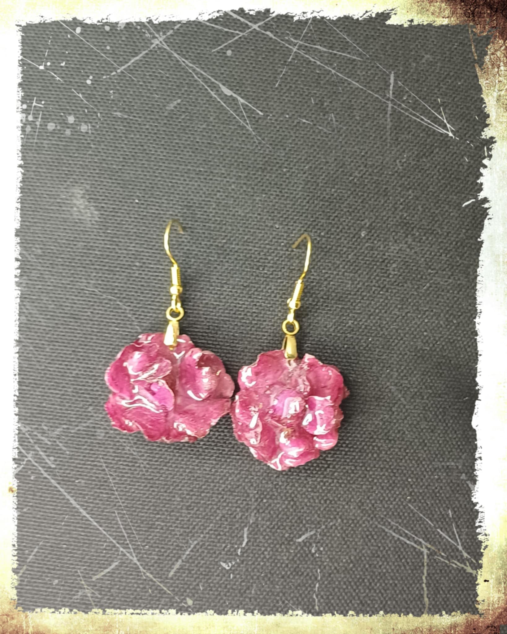 Boucles mini Roses rouges