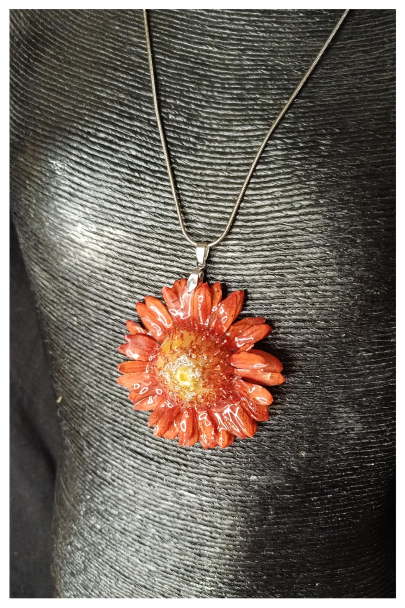 Collier Gerbera orange