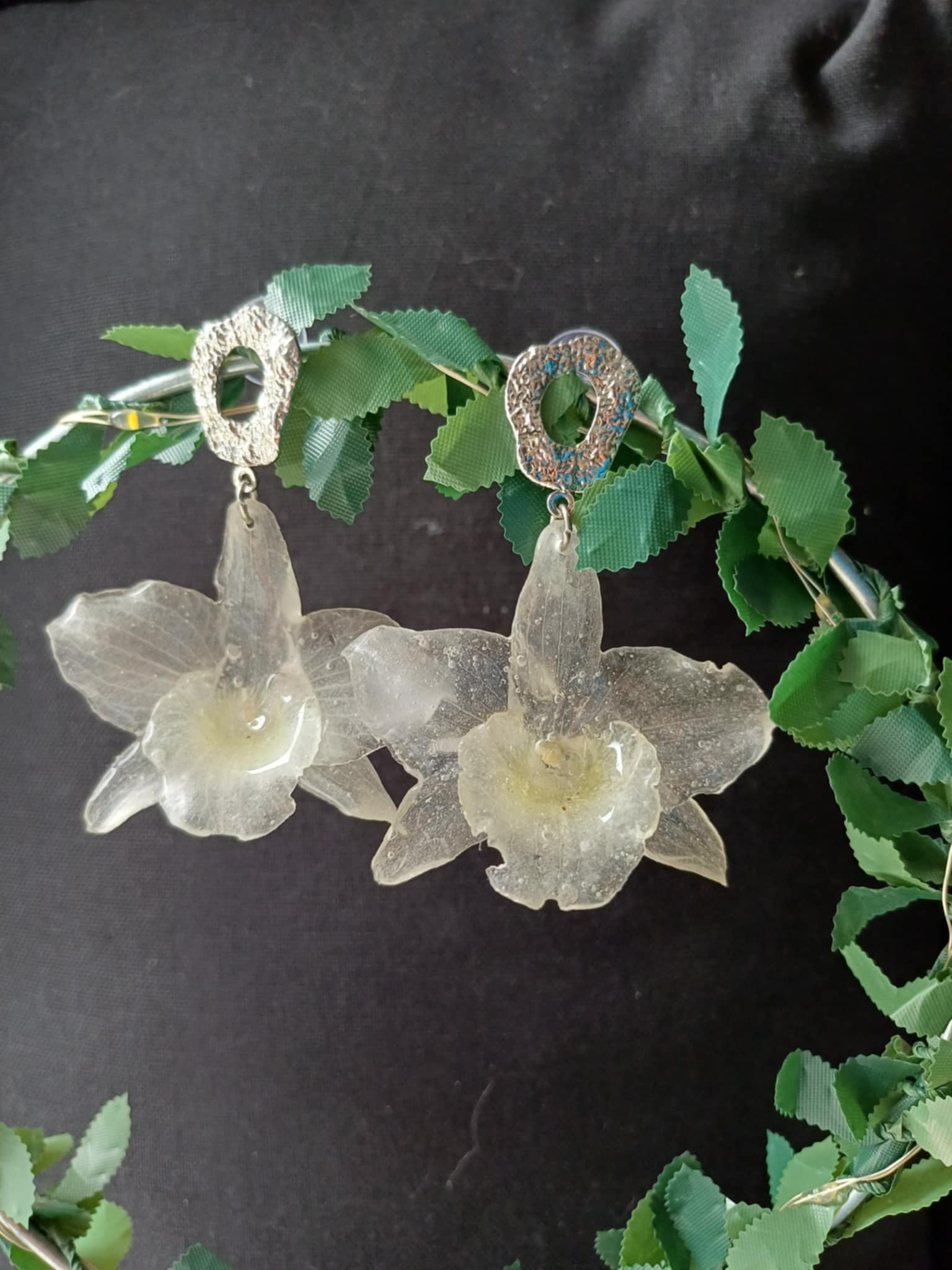 Boucles Orchidées Dendrobium blanches