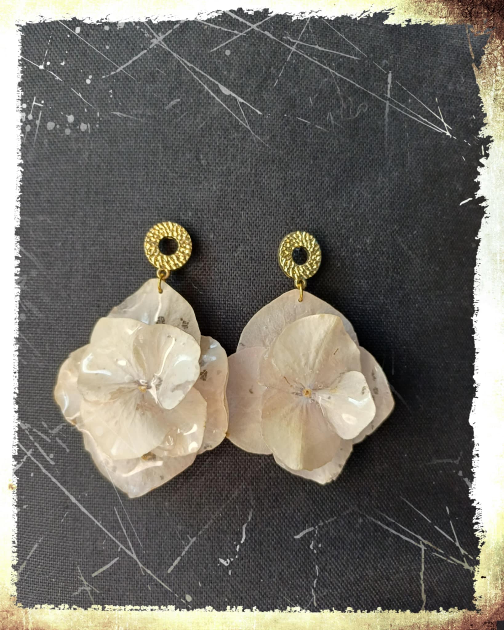 Boucles fleurs d'hortensia