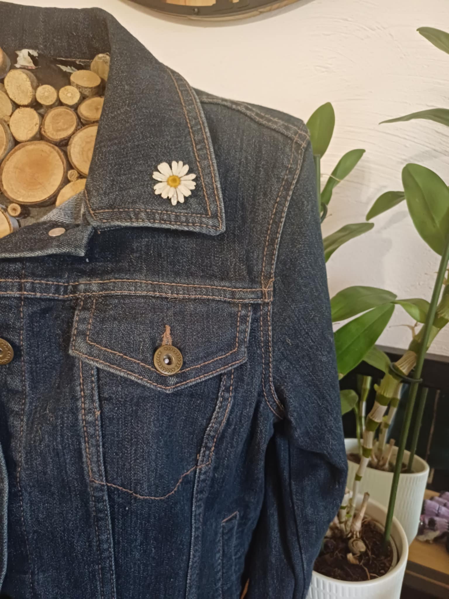 Broche pin's Marguerite blanche