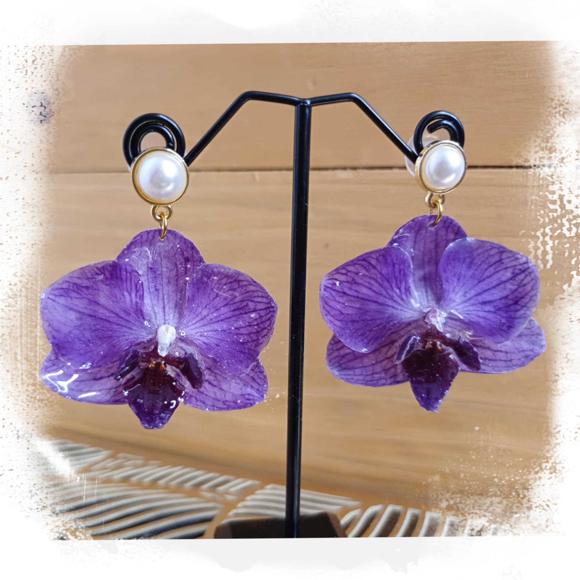Boucles orchidées mauves
