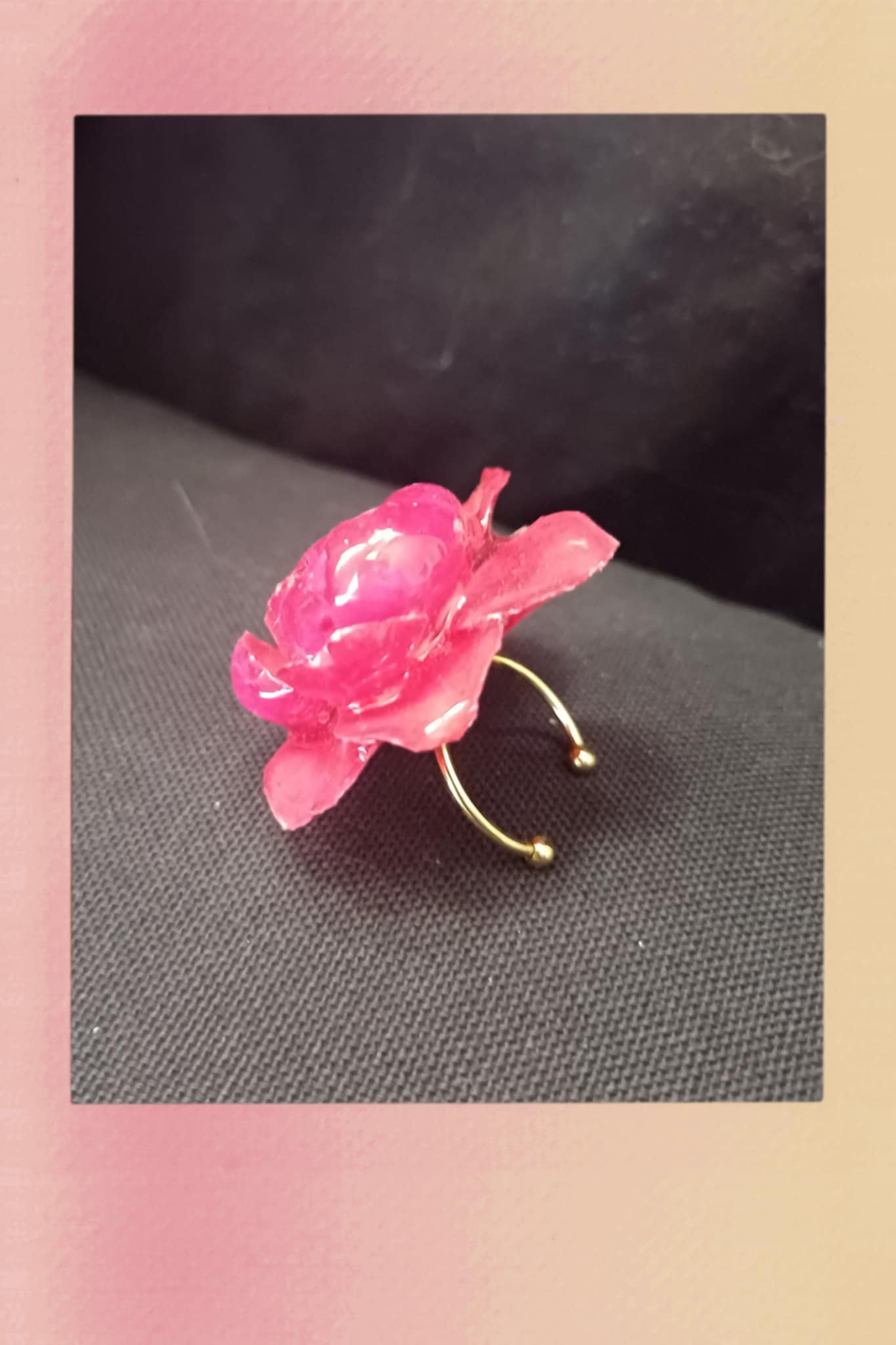 Bague Rose rouge